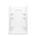 Sterling 72360106 Ensemble Curve 48" x 34" Vikrell® Shower with Aging in Place Backerboards, Center Drain, White