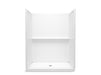 Sterling 72530106 Traverse 60" x 34" x 75" Vikrell® Shower with Aging in Place Backerboards, Center Drain, White