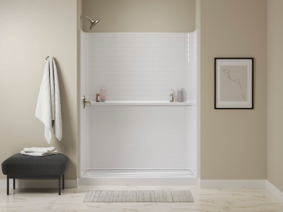 Sterling 72570120 Traverse 60" x 30" x 76-1/4" Vikrell® Shower, Right Drain, White