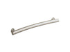 Sterling 80012134 34" Curved Grab Bar, Nickel Frame Finish with Smooth/Clear Glass Texture