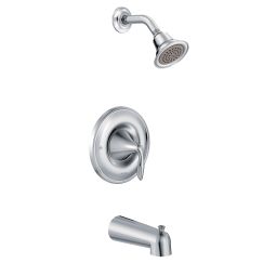 Moen T2133 Eva Collection Posi-Temp Pressure Balanced Tub and Shower in Chrome