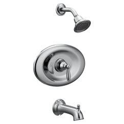 Moen T2157EP Brantford Tub and Shower Trim Package with Single Function Shower Head in Chrome