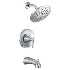 Moen T2843 Glyde Tub and Shower Trim Package with Single Function Shower Head - Less Valve in Chrome