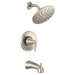 Moen T2843 Glyde Tub and Shower Trim Package with Single Function Shower Head - Less Valve in Brushed Nickel