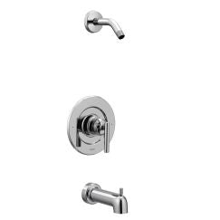 Moen T2903NH Gibson Posi-Temp Pressure Balanced Tub and Shower Trim and Tub Spout in Chrome