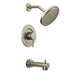 Moen T3293 Align Single Handle 1-Spray Moentrol Tub and Shower Faucet Trim Kit with Valve in Brushed Nickel