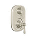 Moen T4111 Kingsley Double Handle Moentrol Pressure Balanced with Volume Control and Integrated Diverter Valve Trim in Brushed Nickel