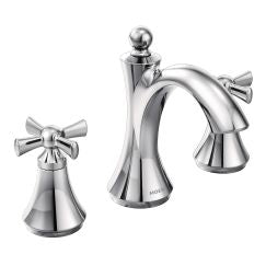 Moen T4524 Wynford 8" Widespread Two Handle High-Arc Bathroom Faucet with Cross Handles in Chrome