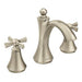 Moen T4524 Wynford 8" Widespread Two Handle High-Arc Bathroom Faucet with Cross Handles in Brushed Nickel