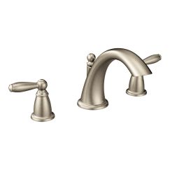 Moen T4943 Brantford Two Handle Deck Mount Roman Tub Faucet Trim Kit with Valve in Brushed Nickel