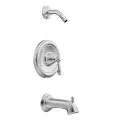 Moen T62153NH Brantford Single Handle Pressure Balance Tub and Shower Faucet Trim without Showerhead in Chrome
