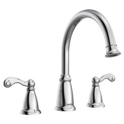 Moen T624 Traditional 10" Two Handle Widespread/Deck Mounted Roman Tub Faucet in Chrome
