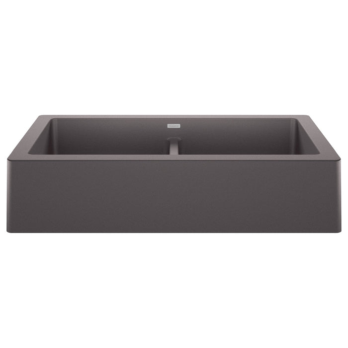 BLANCO 526548 Vintera 33" Equal Double Apron Farmhouse Sink - Cinder