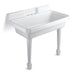 KOHLER 6607-3-0 Harborview 48" X 28" X 41-11/16" Top-Mount Or Wall-Mount Utility Sink With 3 Faucet Holes On Center Deck in White
