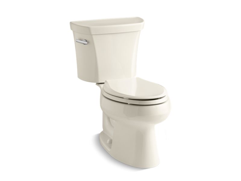 KOHLER 3998-47 Wellworth Two-Piece Elongated 1.28 Gpf Toilet in Almond