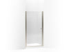 KOHLER 702410-L-MX Fluence Pivot Shower Door, 65-1/2" H X 35 - 36-1/2" W, With 1/4" Thick Crystal Clear Glass in Matte Nickel