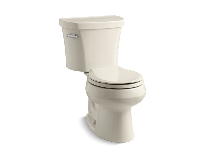 KOHLER 3947-47 Wellworth Two-Piece Round-Front 1.28 Gpf Toilet With 14" Rough-In in Almond