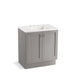 KOHLER K-99528-TK-1WT Poplin 30" bathroom vanity cabinet with toe kick and 2 doors