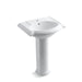KOHLER 2286-1 Devonshire 24" pedestal bathroom sink with single faucet hole