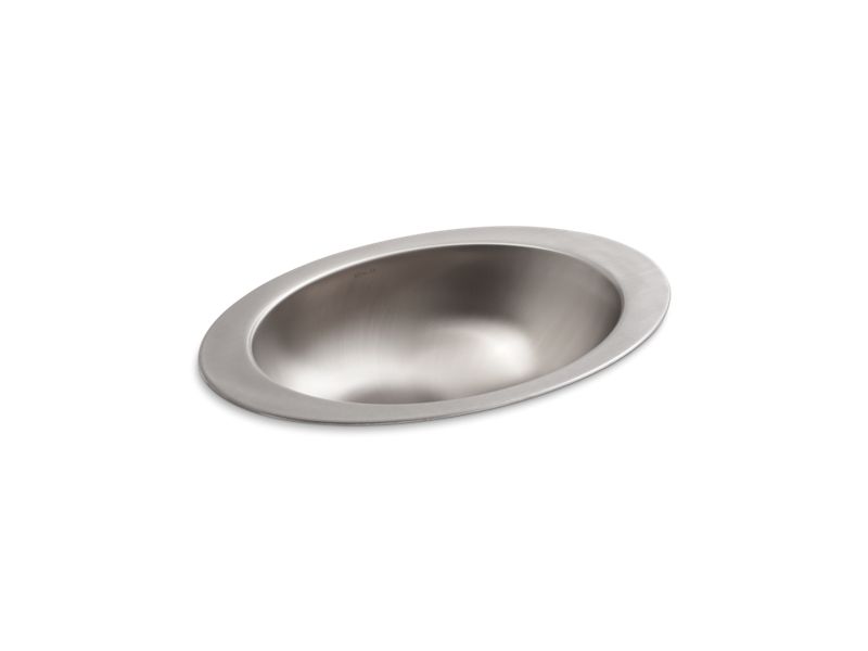 KOHLER K-2603-SU Rhythm Oval Drop-in bathroom sink with satin finish