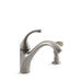KOHLER 10416-VS Fort?? 2-Hole Kitchen Sink Faucet With 9-1/16" Spout, Matching Finish Sidespray in Vibrant Stainless