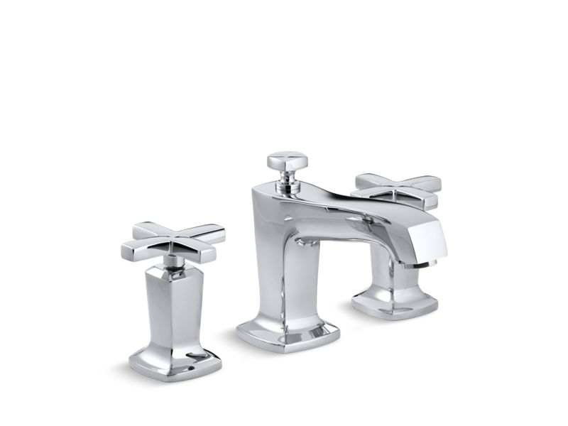 KOHLER 16232-3-CP Margaux Widespread Bathroom Sink Faucet With Cross Handles in Polished Chrome