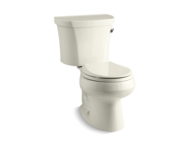 KOHLER 3947-UR-96 Wellworth Two-Piece Round-Front 1.28 Gpf Toilet With Right-Hand Trip Lever, Insulated Tank And 14" Rough-In in Biscuit