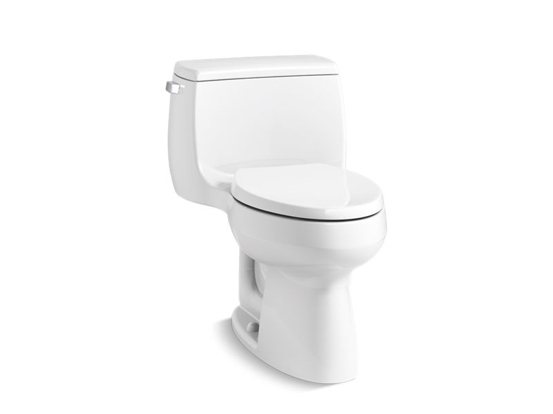 KOHLER K-3615-0 Gabrielle Comfort Height One-piece compact elongated 1.28 gpf chair height toilet with slow close seat