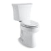 KOHLER 3999-TR-0 Highline Comfort Height Two-Piece Elongated 1.28 Gpf Chair Height Toilet With Right-Hand Trip Lever And Tank Cover Locks in White
