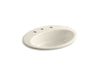 KOHLER K-2907-8-47 Thoreau Drop-in bathroom sink with 8" widespread faucet holes