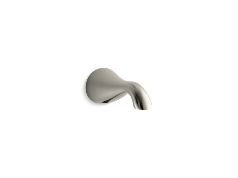 KOHLER 16135-BN Revival Wall-Mount Non-Diverter Bath Spout in Vibrant Brushed Nickel
