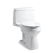 KOHLER K-3810-RA Santa Rosa Comfort Height One-piece compact elongated 1.28 gpf chair height toilet with right-hand trip lever, and slow close seat