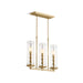KOHLER 23344-CH03-BGL Damask Three-Light Linear in Moderne Brushed Gold