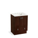KOHLER K-99527-TK-1WG Poplin 24" bathroom vanity cabinet with toe kick, 2 doors and 1 drawer