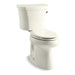 KOHLER 3949-RZ-96 Highline Comfort Height Two-Piece Elongated 1.28 Gpf Chair Height Toilet With Right-Hand Trip Lever, Tank Cover Locks, Insulated Tank And 14" Rough-In in Biscuit