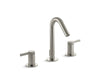 KOHLER 942-4-BN Stillness Widespread Bathroom Sink Faucet in Vibrant Brushed Nickel
