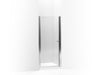 KOHLER 702408-L-SH Fluence Pivot Shower Door, 65-1/2" H X 33-3/4 - 35-1/4" W, With 1/4" Thick Crystal Clear Glass in Bright Silver