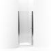 KOHLER 702408-L-SH Fluence Pivot Shower Door, 65-1/2" H X 33-3/4 - 35-1/4" W, With 1/4" Thick Crystal Clear Glass in Bright Silver