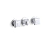 KOHLER 8046-2A-CP Triton Shelf-Back Commercial Bathroom Sink Faucet With Grid Drain And Standard Handles in Polished Chrome