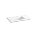 KOHLER K-2781-1 Ceramic/Impressions 37" rectangular vanity-top bathroom sink with single faucet hole