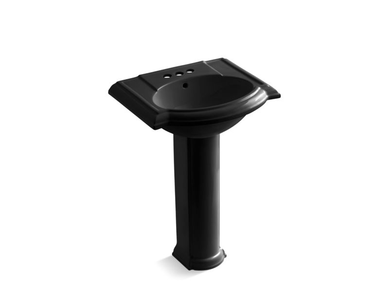 KOHLER 2286-4 Devonshire 24" pedestal bathroom sink with 4" centerset faucet holes