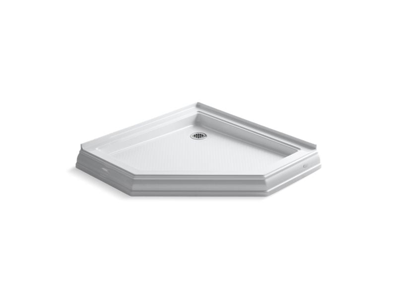 KOHLER K-9542 Memoirs 42" x 42" Neo-angle single threshold rear center drain shower base