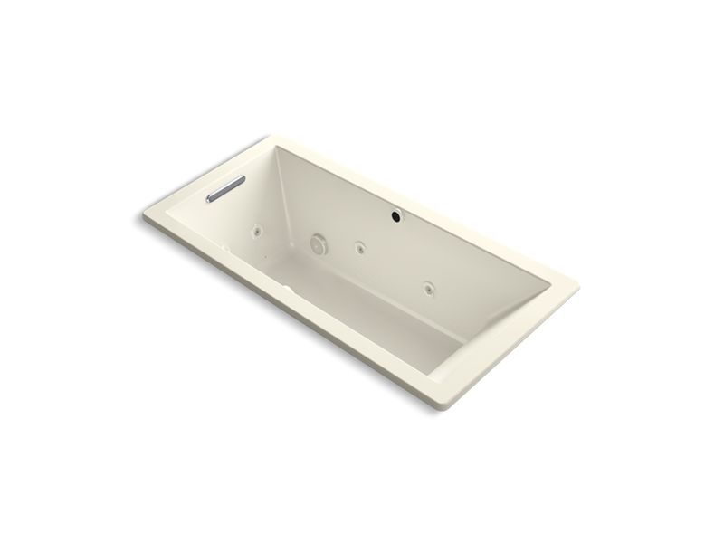 KOHLER K-1822-XH2G-96 Underscore Rectangle 66" x 32" drop-in whirlpool + BubbleMassage(TM) Air Bath