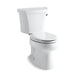 KOHLER 3978-RA-0 Wellworth Two-Piece Elongated 1.6 Gpf Toilet With Right-Hand Trip Lever in White