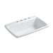 KOHLER K-5863-4 Cape Dory 33" x 22" x 9-5/8" top-mount single-bowl kitchen sink with 4 faucet holes