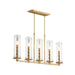 KOHLER 23346-CH05-BGL Damask Five-Light Linear in Moderne Brushed Gold