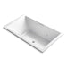 KOHLER K-1174-XH2G-0 Underscore Rectangle 72" x 42" drop-in whirlpool + BubbleMassage(TM) Air Bath with center drain