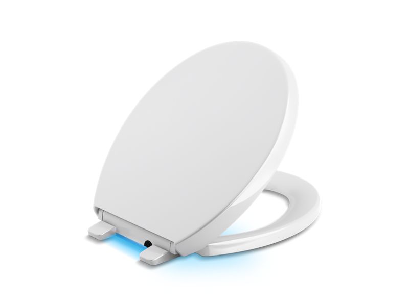 KOHLER K-75793 Reveal Nightlight Quiet-Close Round-front toilet seat