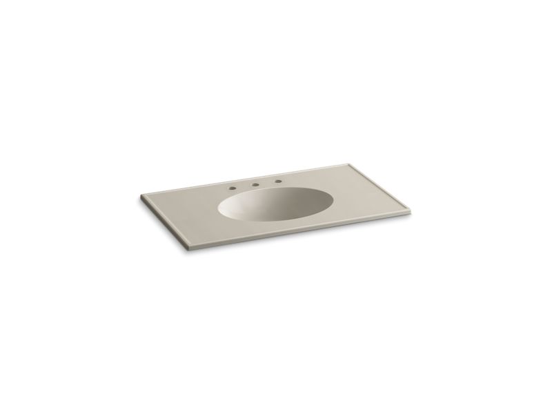 KOHLER K-2798-8 Ceramic/Impressions 37" Vitreous china vanity top with integrated oval sink