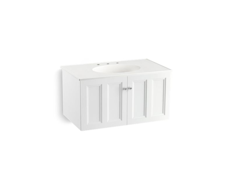 KOHLER K-99518-1WA Damask 36" wall-hung bathroom vanity cabinet with 2 doors